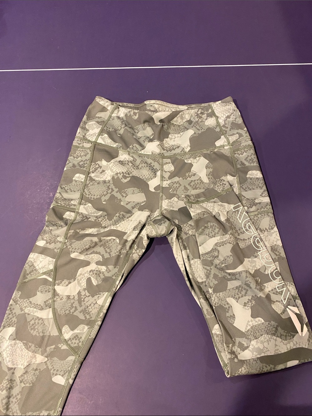 Reebok Grey Camo Athletic Leggings